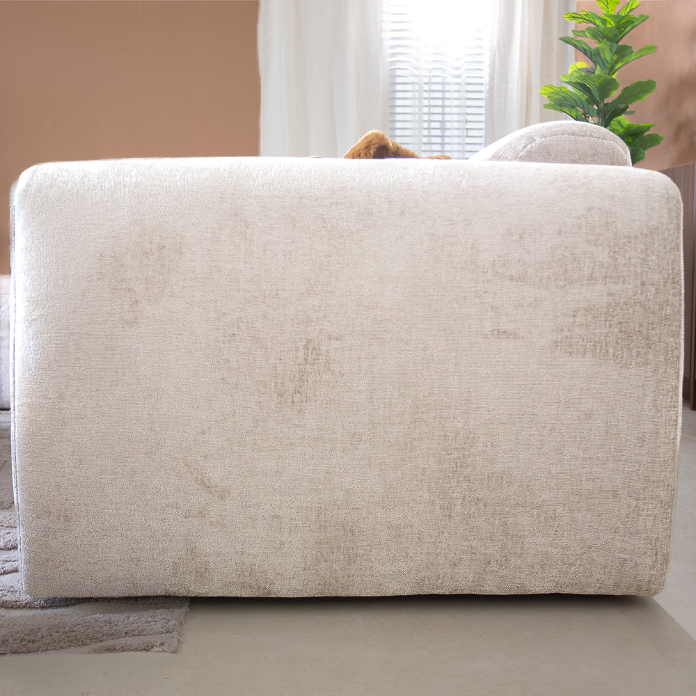Ecksofa  beige Chenille Stoff - 292x170 cm - Shane - links