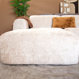 Ecksofa  beige Chenille Stoff - 292x170 cm - Shane - links