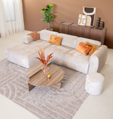 Ecksofa  beige Chenille Stoff - 292x170 cm - Shane - links