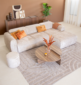 Ecksofa beige Chenille Stoff - 292x170 cm - Shane - rechts