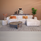 Ecksofa beige Chenille Stoff - 292x170 cm - Shane - rechts