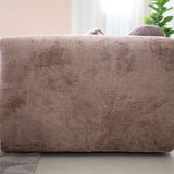 Banken-Ecksofa Taupe Chenille Stoff - 272x170 cm - Shane - links -Dimehouse