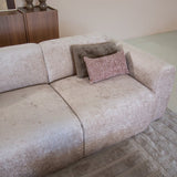 Banken-Hoekbank zand chenille stof - 272x170 cm - Shane - links-Dimehouse
