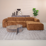 Ecksofa Ocker Chenille Stoff - 292x169 cm - Shane - rechts