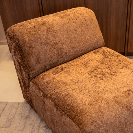 Fauteuils-Fauteuil oker chenille stof Shane-Dimehouse