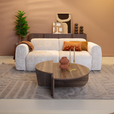 2-Sitzer-Sofa beige Chenille Stoff - 195x85 cm - Shane