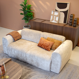 2-Sitzer-Sofa beige Chenille Stoff - 195x85 cm - Shane