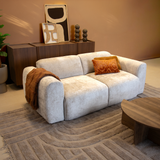 2-Sitzer-Sofa beige Chenille Stoff - 195x85 cm - Shane