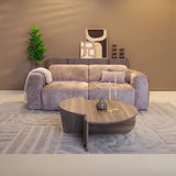 2-Sitzer-Sofa Taupe Chenille Stoff - 195x85 cm - Shane