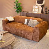 2-Sitzer-Sofa ocker Chenille Stoff - 195x85 cm - Shane