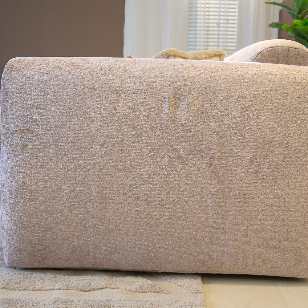 2-Sitzer-Sofa in Sand Chenille Stoff - 195x85 cm - Shane