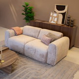 2-Sitzer-Sofa in Sand Chenille Stoff - 195x85 cm - Shane