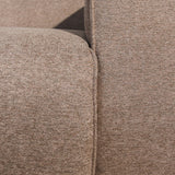 Banken-Hoekbank taupe chenille bouclé - 305x169 cm - Jaylen - links-Dimehouse