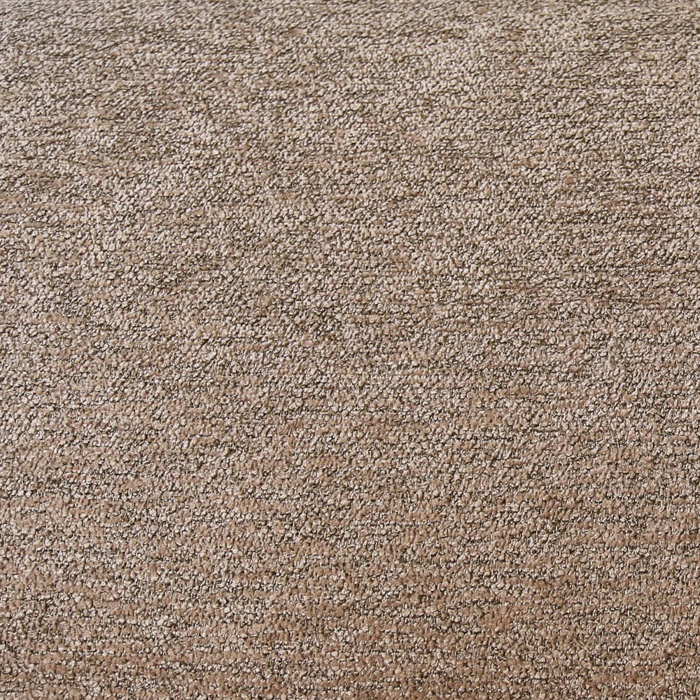 Poefs-Ronde poef taupe chenille bouclé - 40x40x35 cm - Veya-Dimehouse