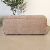 Hockers-Hocker taupe chenille bouclé - 98x88x43 cm - Jaylen-Dimehouse