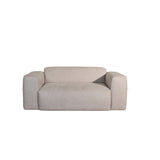 Banken-2-zits bank beige chenille bouclé - 186x98 cm - Jaylen-Dimehouse