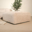 Hockers-Hocker beige chenille bouclé - 98x88x43 cm - Jaylen-Dimehouse