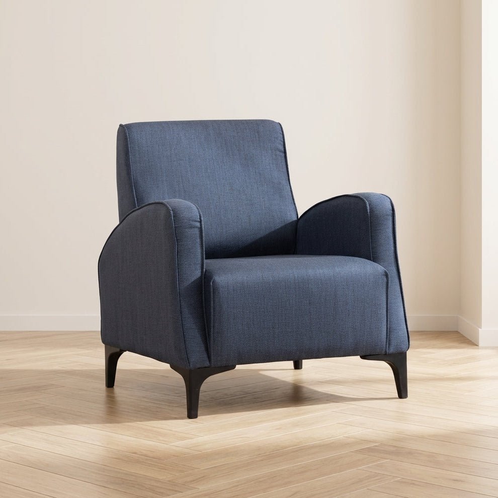 Fauteuil Petra Blauw sfeerfoto in modern interieur