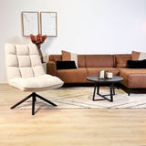 Yuki Beige Bouclé Drehsessel 360° drehbar