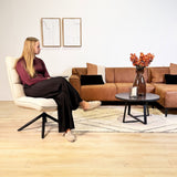 Yuki Beige Bouclé Drehsessel 360° drehbar