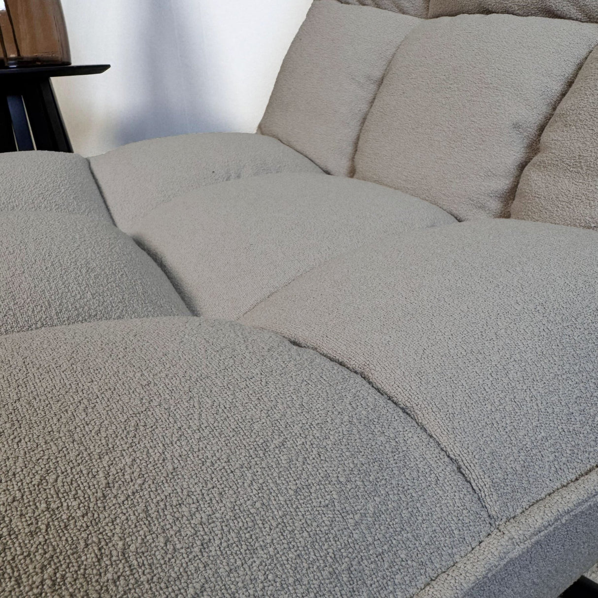 Drehstuhl Yuki Taupe Bouclé 360° Drehbar