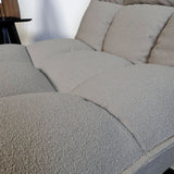 Drehstuhl Yuki Taupe Bouclé 360° Drehbar