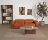 Banken-3-zits bank cognac ecoleer - 240x98 cm - Jaylen-Dimehouse