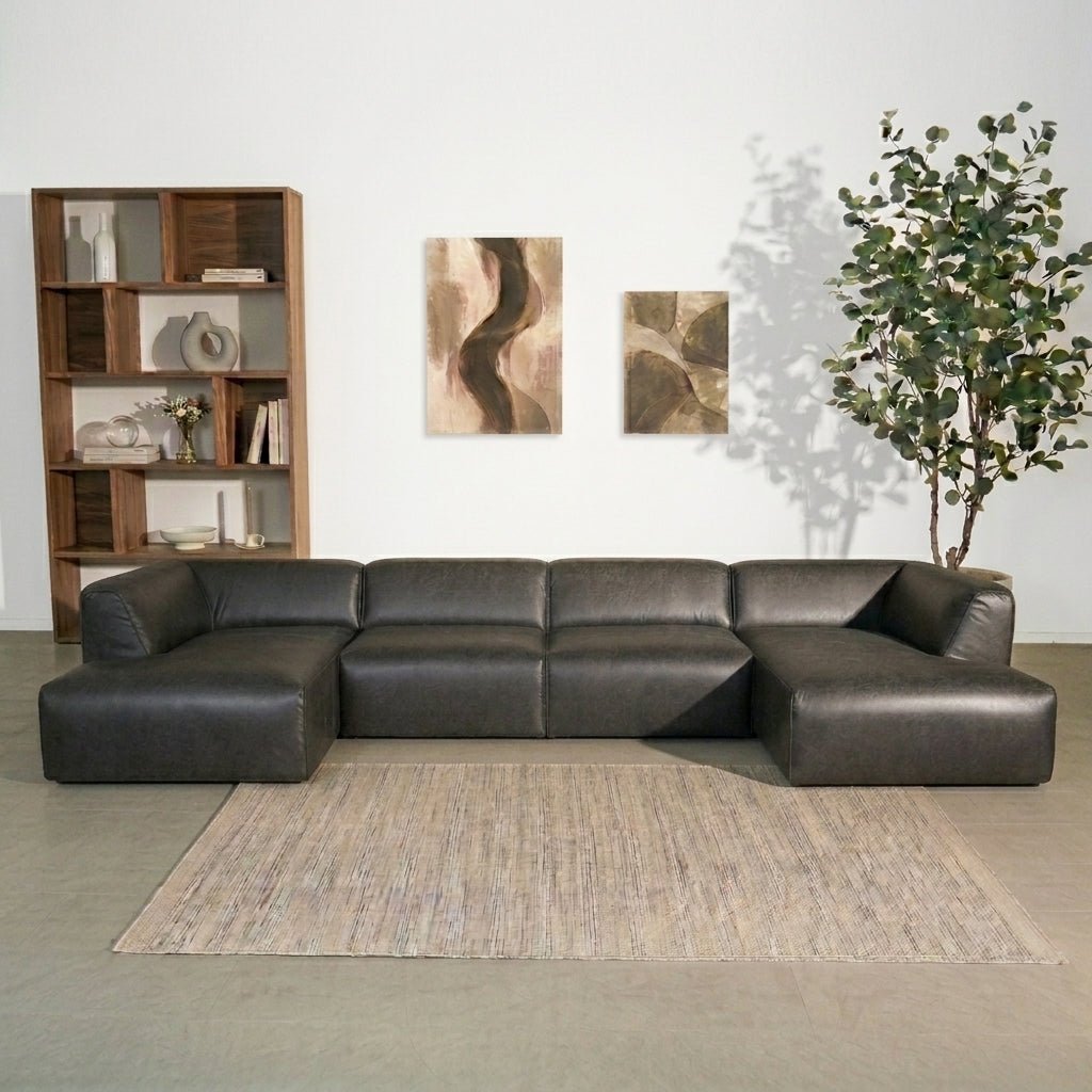 Banken-U-bank antraciet ecoleer - 370x169 cm - Jaylen-Dimehouse