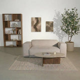 Banken-2-zits bank beige chenille bouclé - 186x98 cm - Jaylen-Dimehouse