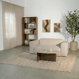 Banken-2-zits bank beige chenille bouclé - 186x98 cm - Jaylen-Dimehouse