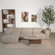 Banken-Hoekbank beige chenille bouclé - 305x169 cm - Jaylen - links-Dimehouse