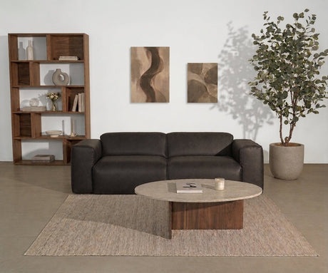 Banken-3-zits bank antraciet ecoleer - 240x98 cm - Jaylen-Dimehouse