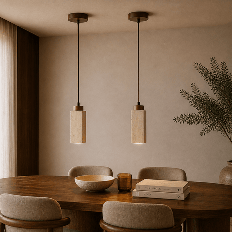 Mule - Walnuss-Beige-Walnuss-Travertin-Kappe