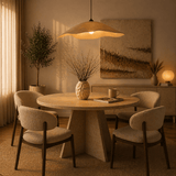 Hängelampe mit beigem Carbon-Betonschirm – 59 cm – Fließend