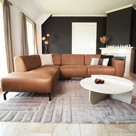 Ecksofa Barin Cognac -Mikrofaser links