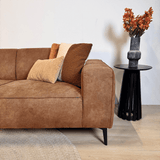 Industrielle Ecksofa Brisbane Eco-Leder Cognac - links 