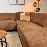 Industrielle Ecksofa Brisbane Eco-Leder Cognac - rechts 