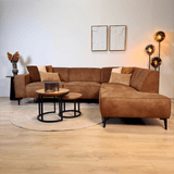 Industrielle Ecksofa Brisbane Eco-Leder Cognac - rechts 