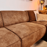 Industrielle Ecksofa Brisbane Eco-Leder Cognac - rechts 