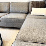 Ecksofa Kale Stoff Grau - fünf Personen 