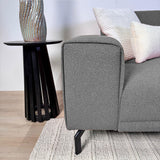 Ecksofa Maël Bouclé-Stoff grau – rechts