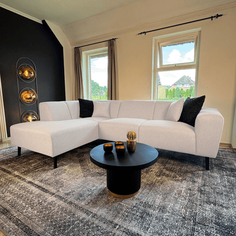 Ecksofa Moby Links Beige - Chaiselongue + 2,5-Sitzer 