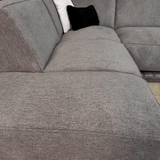 Ecksofa Ravi Chenille meliert taupe – rechts