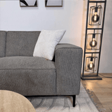 Ecksofa Ravi Chenille meliert taupe – links