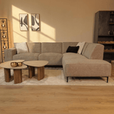 Ecksofa Ravi Chenille meliert grau – rechts
