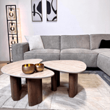 Ecksofa Ravi Chenille meliert grau – rechts