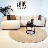 Ecksofa Sophie aus Bouclé in Creme mit organischer Form – links
