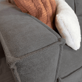 Ecksofa Yara mit Chaiselongue Chenille anthrazit - rechts 
