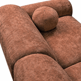 Ecksofa mit kupferfarbenem Chenille-Stoffbezug, Modell Shane - rechts