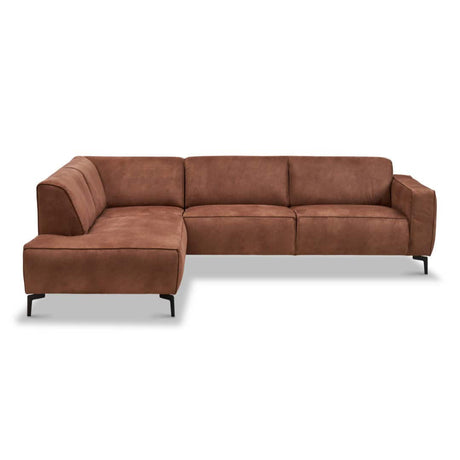 Industrielle Ecke Sofa Brisbane Cognac Leder links